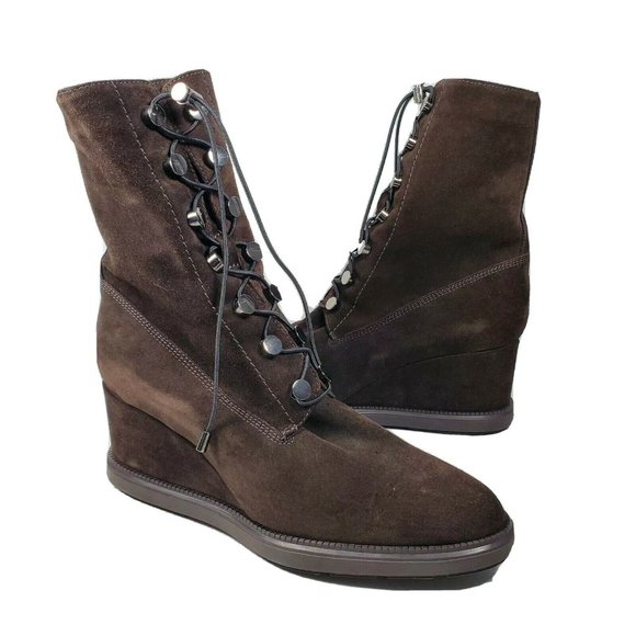 Aquatalia Women Boots Campbell ankle Brown suede - Picture 1 of 9